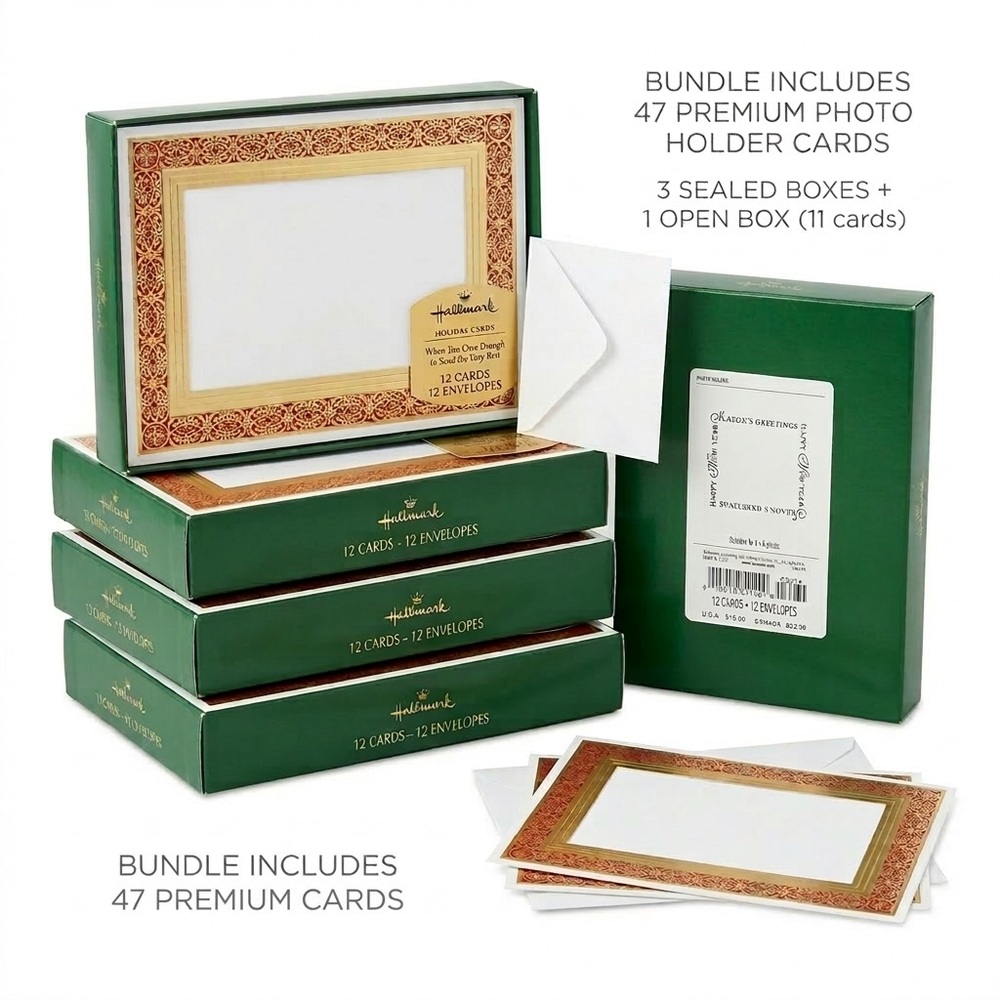 47ct Hallmark Bundle of Ornate Filigree Photo Holder Cards Lot - Sentimental